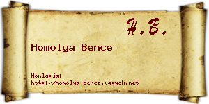 Homolya Bence névjegykártya